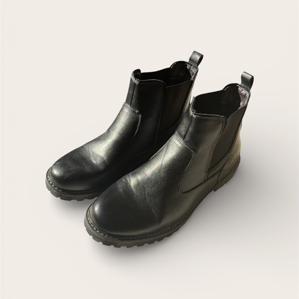 Men's Black Leather Ankle Boots